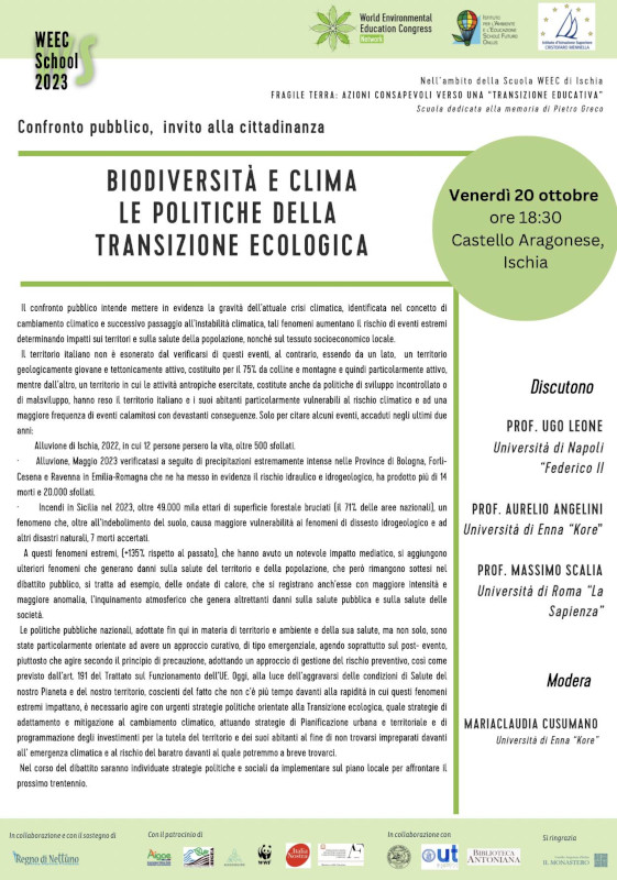Biodiversità e clima le politiche della transizione ecologica